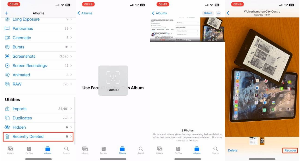 盐田苹果14维修分享 iPhone14 上恢复已删除的照片 