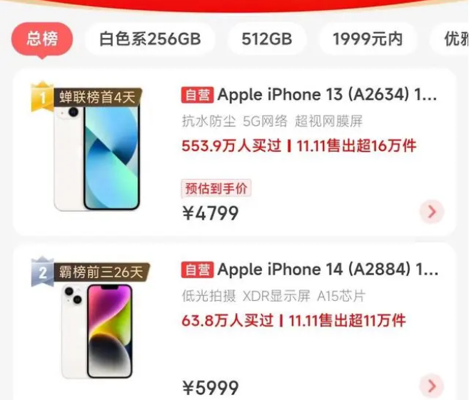 盐田苹果14维修分享iPhone14配置不如同价位的安卓还能大卖 